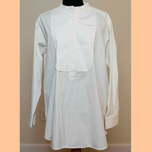Piazza Sempione Tops - Piazza Sempione White Fitted Button-Down Blouse 42